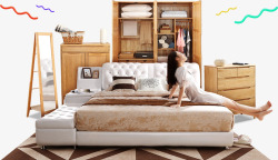 黑白色欧式大床黄色欧式大床家具高清图片