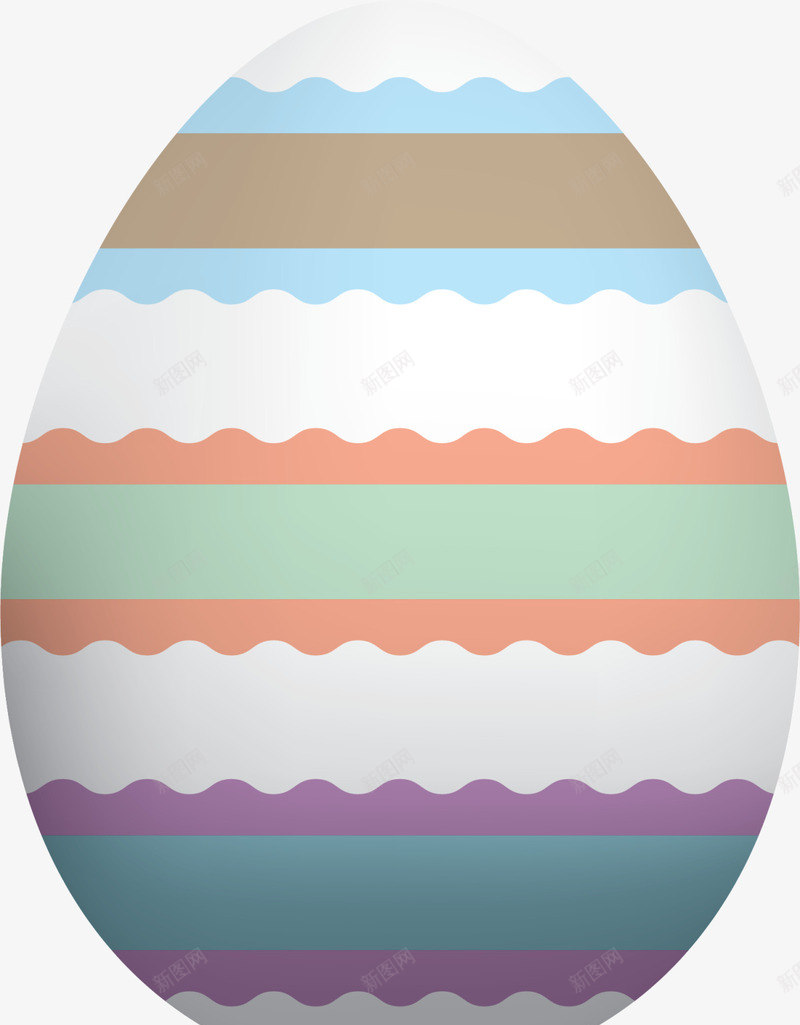 多彩波纹复活节彩蛋png免抠素材_新图网 https://ixintu.com Easter Happy 复活节 复活节快乐 多彩线条 花纹彩蛋 装饰图案