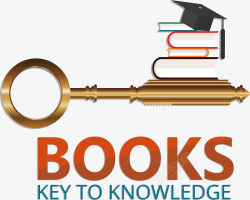书籍是通往知识的钥匙矢量图素材