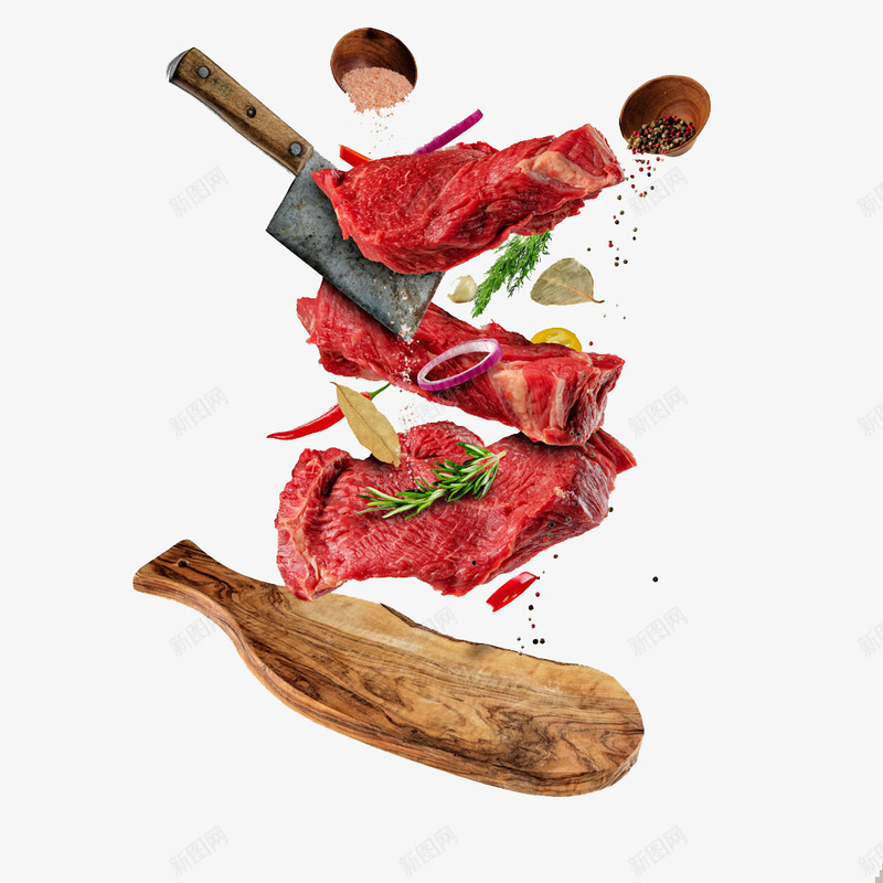 牛肉食物png免抠素材_新图网 https://ixintu.com 刀 实物图 牛肉 肉片