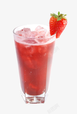草莓汁素材夏天饮料草莓高清图片