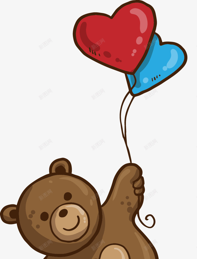 玩偶熊和彩色气球png免抠素材_新图网 https://ixintu.com 小熊 彩色气球 抓气球的熊 气球 气球素材 爱心气球 玩偶 玩偶熊