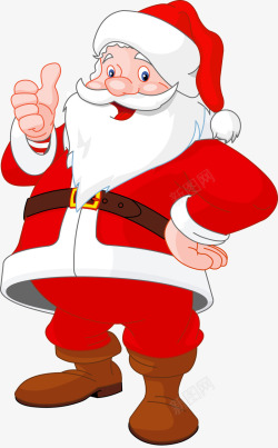 多样动作矢量圣诞老人伸大拇指的圣诞老人高清图片