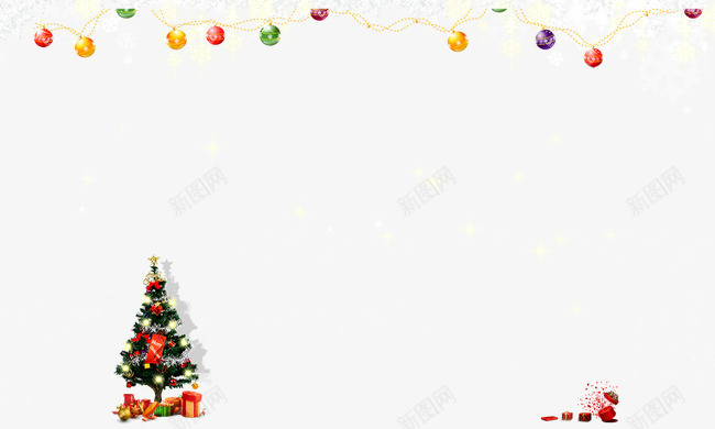 圣诞元素psd免抠素材_新图网 https://ixintu.com 发光 圣诞元素 圣诞树 圣诞老人 星星 雪花