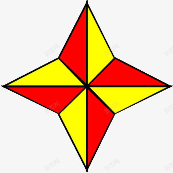 风向符号图png免抠素材_新图网 https://ixintu.com 标志 红色 重点符号 风向指示图 黄色