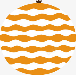 创意波纹橘子矢量图素材