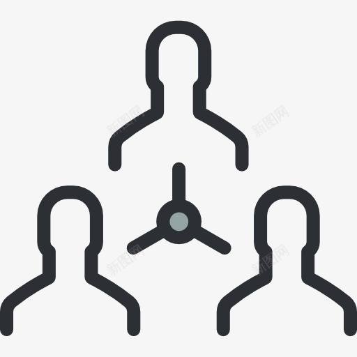 团队合作图标png_新图网 https://ixintu.com 业务 商业和金融 商人 团队合作 在线 工作 组 网络