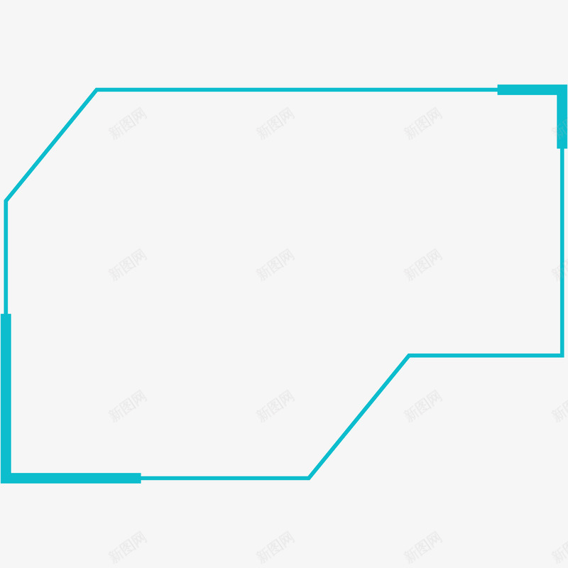 科技边框矢量图ai免抠素材_新图网 https://ixintu.com 几何 形状 抽象 现代科技边框 矢量图 科技 科技边框免抠PNG 边框