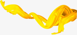 黄色丝绸飞舞黄色丝绸背景高清图片