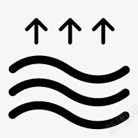 波浪蒸发波浪图标图标