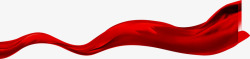 红色漂浮丝带国庆海报素材