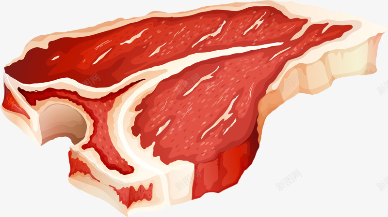 一块猪肉png免抠素材_新图网 https://ixintu.com 动画 好看 手绘 食物