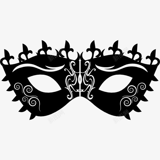 嘉年华装饰罩标图标png_新图网 https://ixintu.com 口罩 狂欢 盖 眼睛 神秘的 装饰 面具