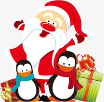 圣诞老人企鹅节日元素png免抠素材_新图网 https://ixintu.com 企鹅 元素 圣诞老人 节日