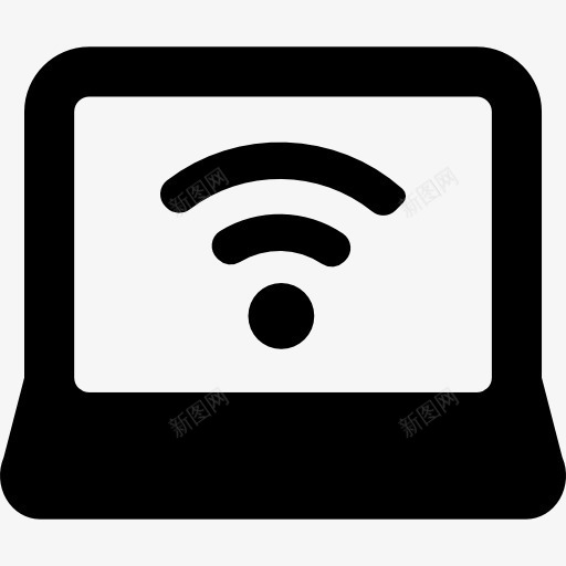 笔记本WiFi标志图标png_新图网 https://ixintu.com WIFI信号 互联网 技术 无线网络 网络连接