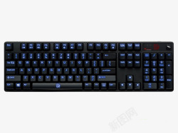 网吧键盘黑色黑色蓝光键盘高清图片