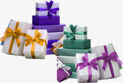 创意礼盒包装白色紫色png免抠素材_新图网 https://ixintu.com 创意 包装 白色 礼盒 紫色