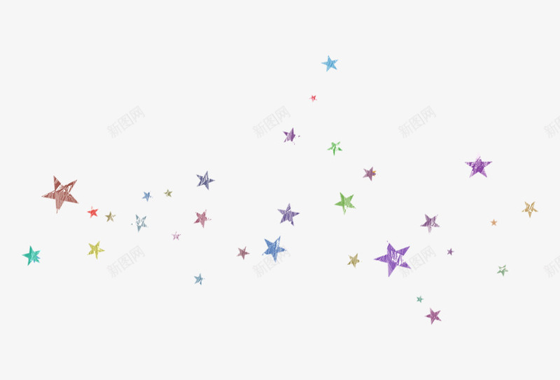 多彩的星星png免抠素材_新图网 https://ixintu.com 天空 星云 星光 星星 春节 过年装饰 鸡年元素