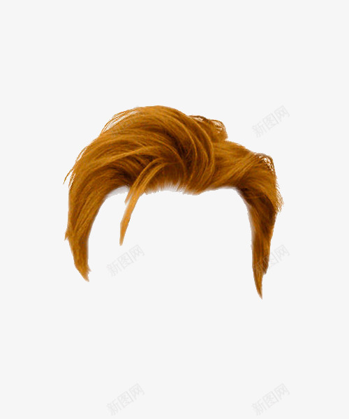 棕色男士头发发型假发png免抠素材_新图网 https://ixintu.com 假发 发型 发套 头发 棕色 男士