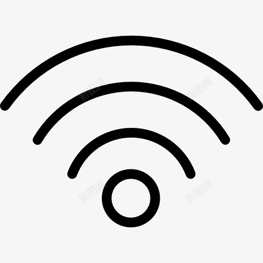 WiFi图标png_新图网 https://ixintu.com 互联网 多媒体 接口 无线WiFi 标志 用户界面 计算机技术 连接