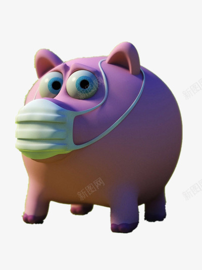 带口罩的小猪png免抠素材_新图网 https://ixintu.com 创意图片 创意素材 卡通图片 卡通小猪 口罩