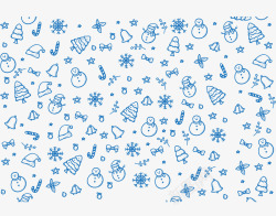 圣诞节节蓝色手绘背景高清图片