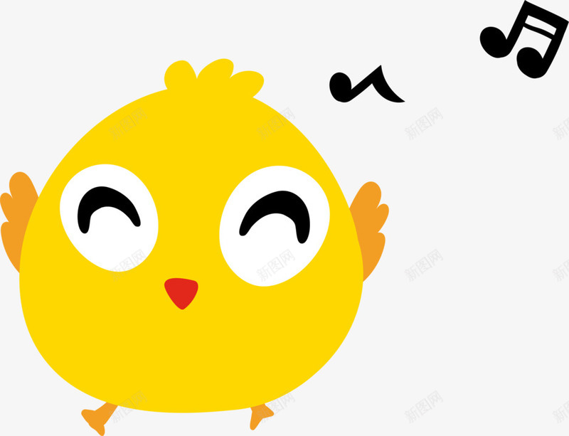 唱歌的小鸡png免抠素材_新图网 https://ixintu.com 动物 卡通 小鸡 小鸡唱歌 手绘 鸡 鸡生蛋