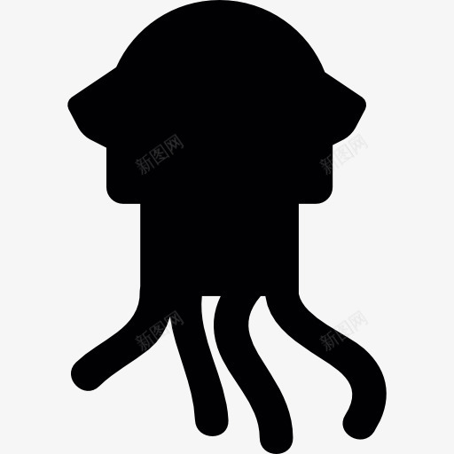 鱿鱼图标png_新图网 https://ixintu.com 剪影 动物 动物的触角 水下 海的生活 鱿鱼