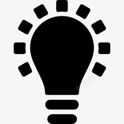 通用业务包黑色的灯泡象征图标高清图片