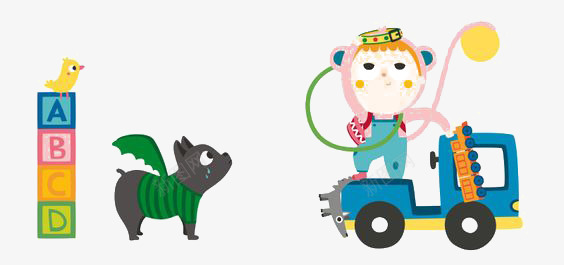 卡通猴子png免抠素材_新图网 https://ixintu.com 动物 卡通 小狗 手绘 拟人 插画 猴子 童话