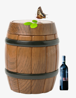 木质酒桶纯木木桶高清图片