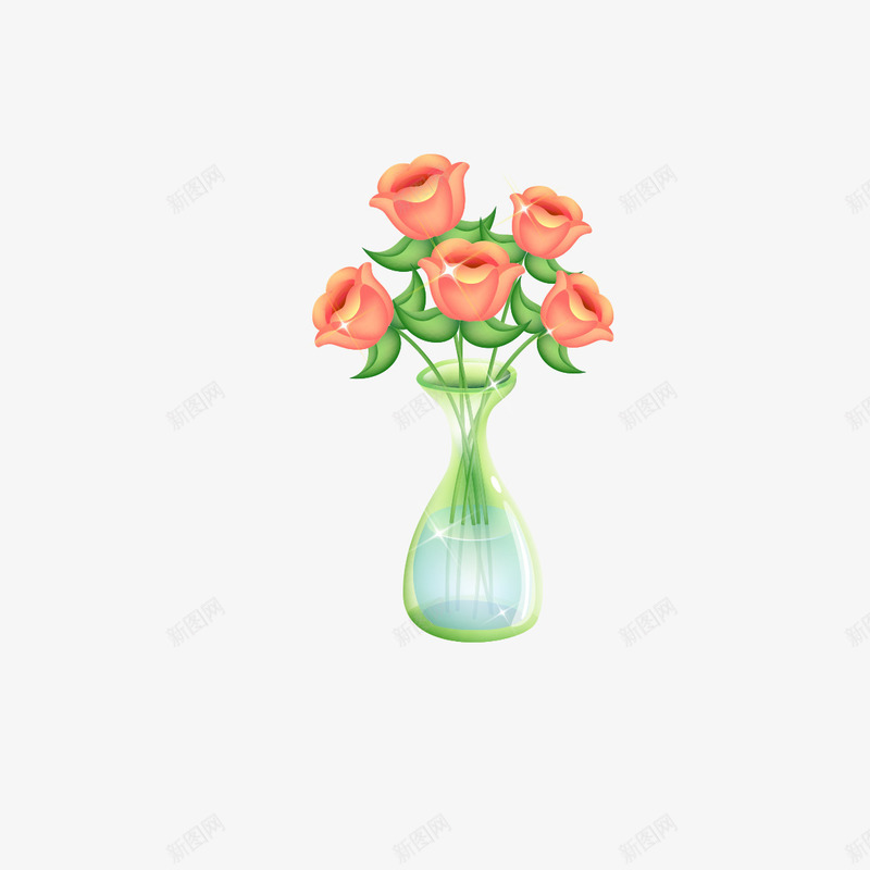 花瓶的花束png免抠素材_新图网 https://ixintu.com 好看 花束 花瓶 鲜花