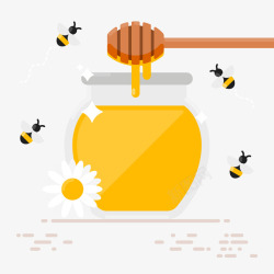 搅拌蜂蜜的木棒沾蜂蜜的搅拌棒矢量图高清图片