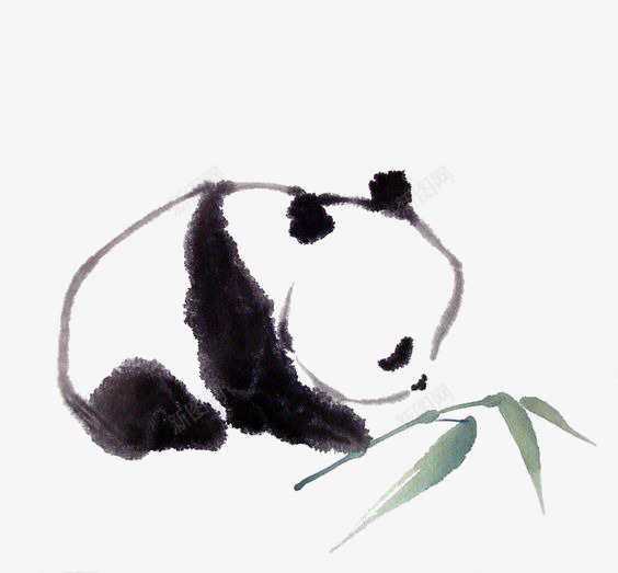 熊猫png免抠素材_新图网 https://ixintu.com 中国风 动物 可爱 小熊猫 水墨 水墨熊 水彩 竹子