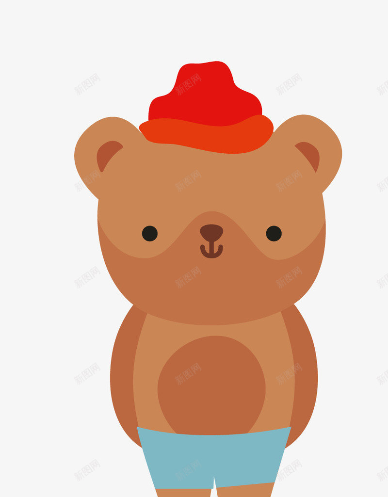戴帽子的小熊png免抠素材_新图网 https://ixintu.com PNG图形 动物 小熊 手绘 棕色 衣服 装饰