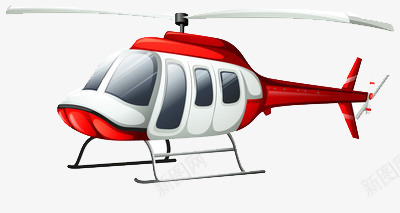 卡通版的直升机png免抠素材_新图网 https://ixintu.com 卡通 直升机 私人飞机 航行