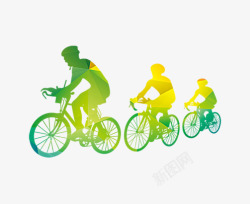 矢量骑自行车的人骑单车的人高清图片