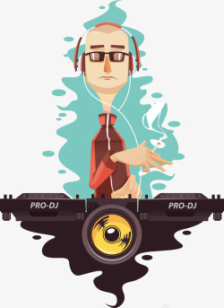 DJ人物图片音乐卡通人物高清图片