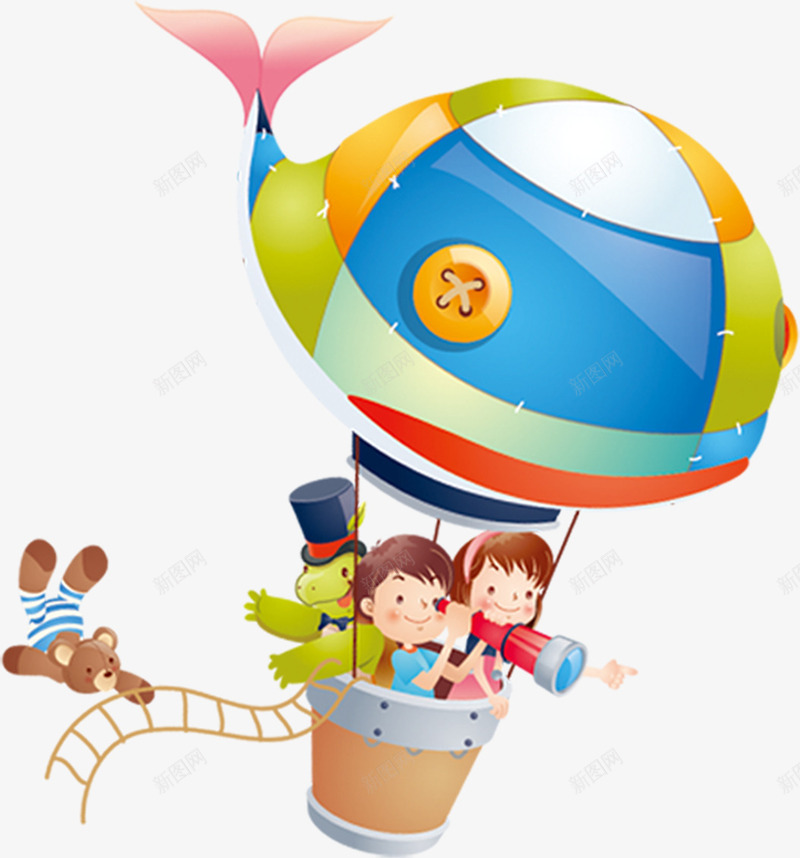 望远镜热气球玩耍儿童png免抠素材_新图网 https://ixintu.com 儿童 望远镜 热气球 玩耍 空气球