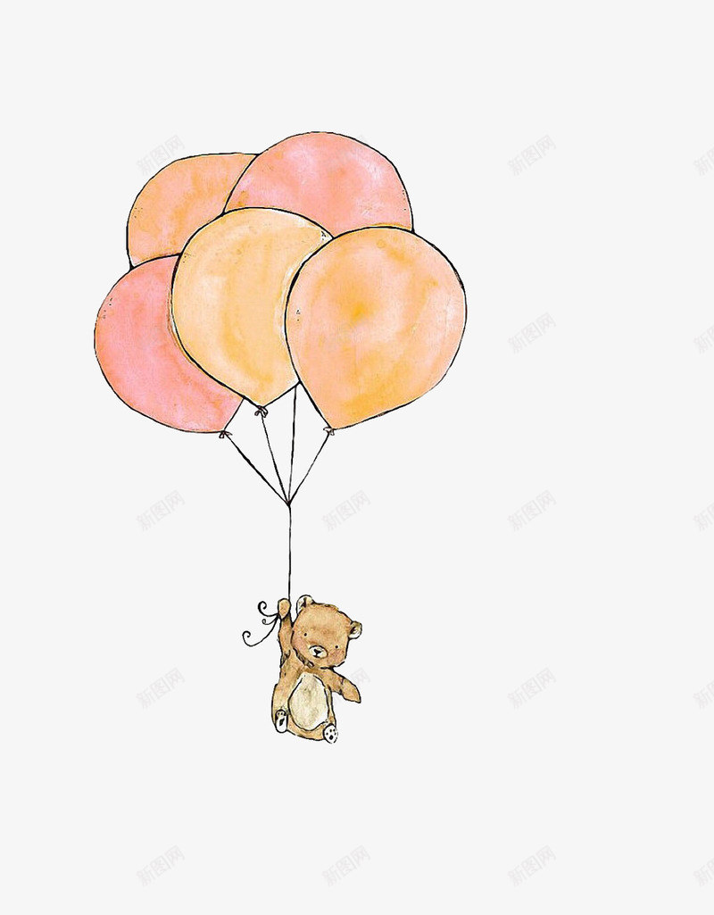 小熊的气球png免抠素材_新图网 https://ixintu.com 卡通 小熊 小熊玩具 毛绒玩具 气球