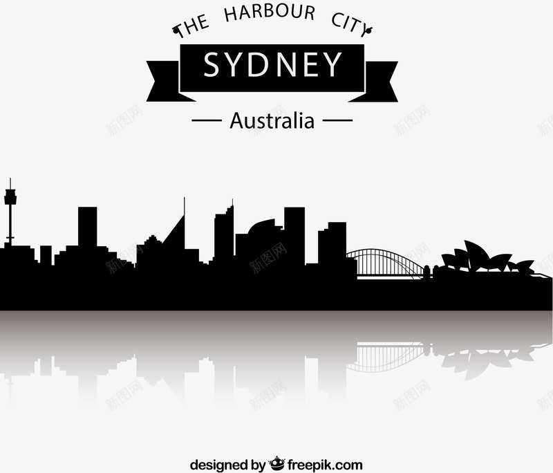 创意悉尼城市剪影png免抠素材_新图网 https://ixintu.com png素材 创意 城市剪影 悉尼