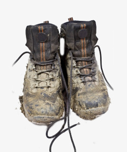泥泞的鞋子素材