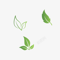 logo演绎树叶植物绿色植物树叶LOGO图标高清图片