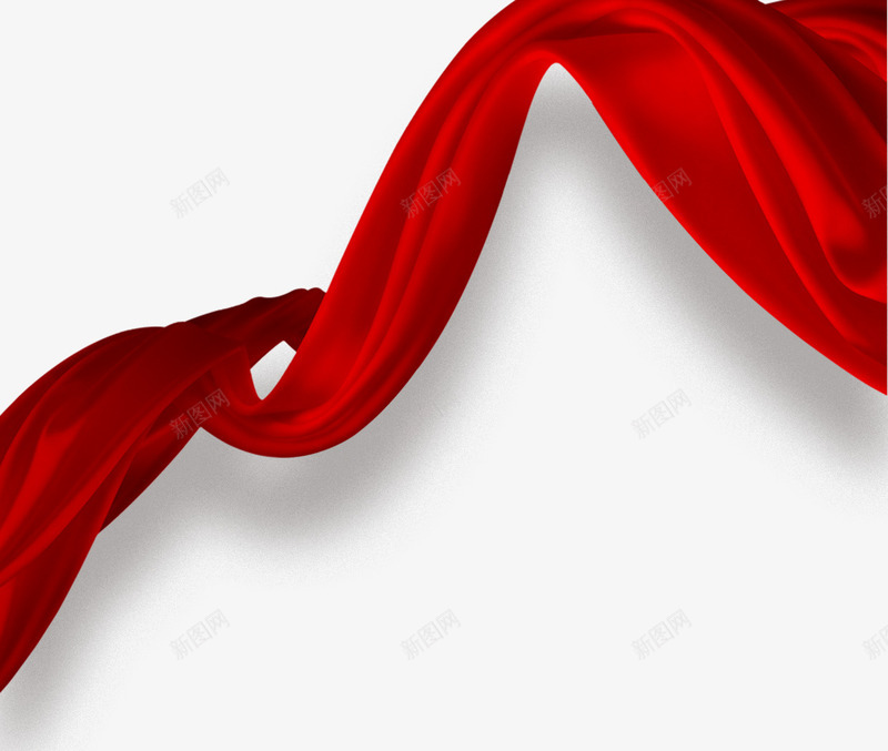 红色绸带红绸png免抠素材_新图网 https://ixintu.com 喜庆素材 新图网 红色素材 红色绸带 绸带 飘带