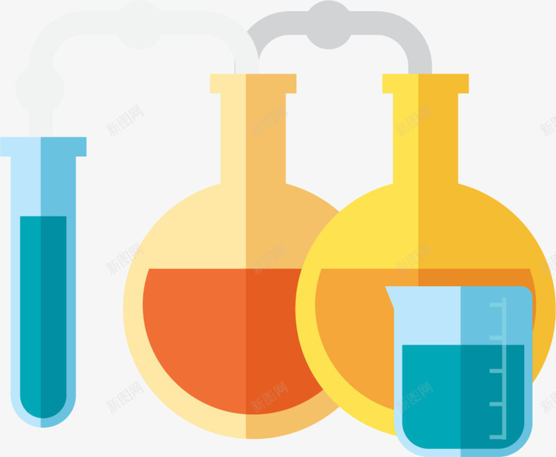 实验用品试瓶png免抠素材_新图网 https://ixintu.com 多彩药剂 多彩试瓶 实验用具 实验用品 烧杯 试管
