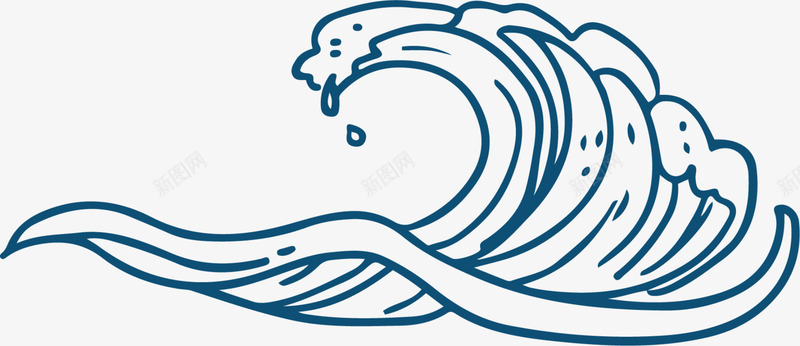 世界海洋日手绘海浪png免抠素材_新图网 https://ixintu.com 世界海洋日 手绘海浪 绘画 蓝色大海 蓝色海洋 蓝色海浪
