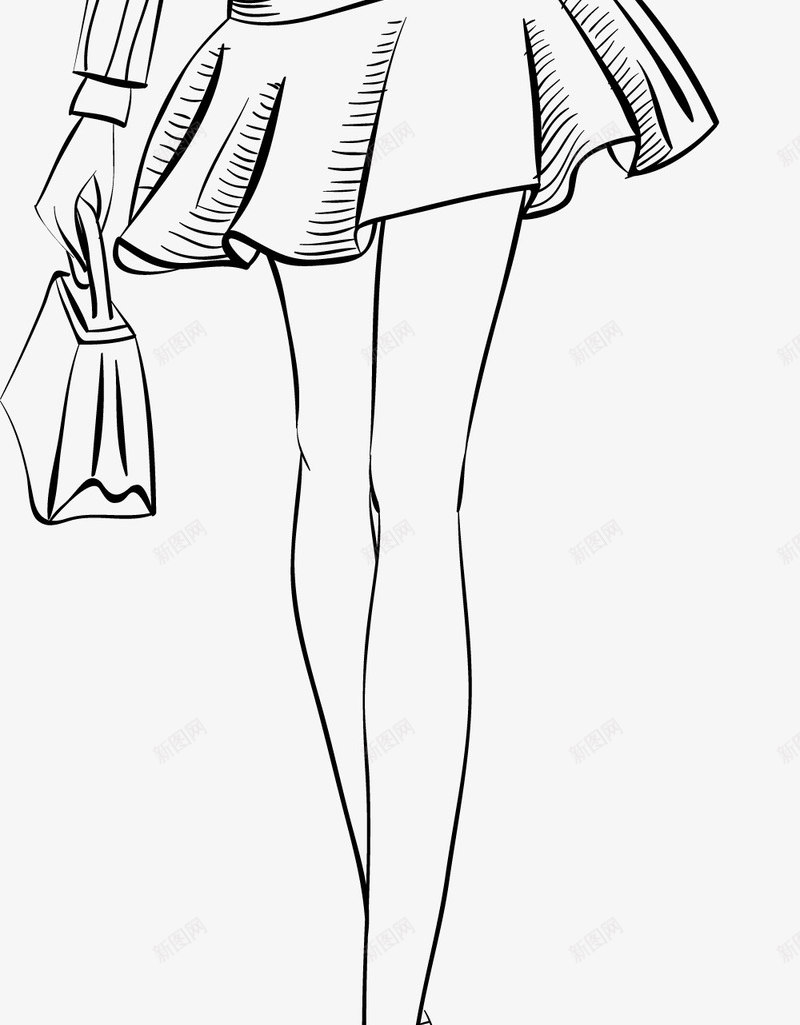 穿西装短裙的时尚美少女png免抠素材_新图网 https://ixintu.com 时尚美少女 短裙 穿搭 简图 装扮 西装 高跟鞋