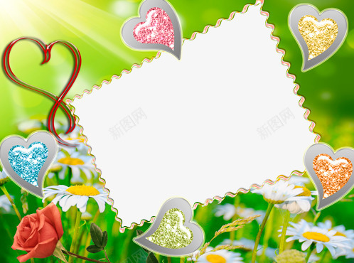 画框png免抠素材_新图网 https://ixintu.com 文本框 花卉 花卉边框 花框 花草