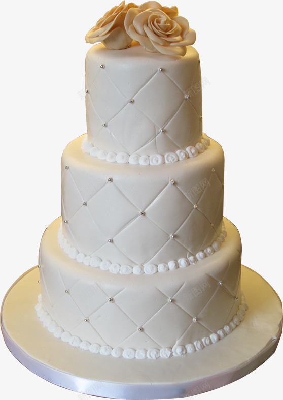 圆形多层婚礼蛋糕png免抠素材_新图网 https://ixintu.com 圆形风格 婚礼蛋糕素材 白色奶油 白色玫瑰花点缀 美味蛋糕