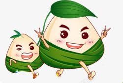 可爱竹叶粽子人物素材